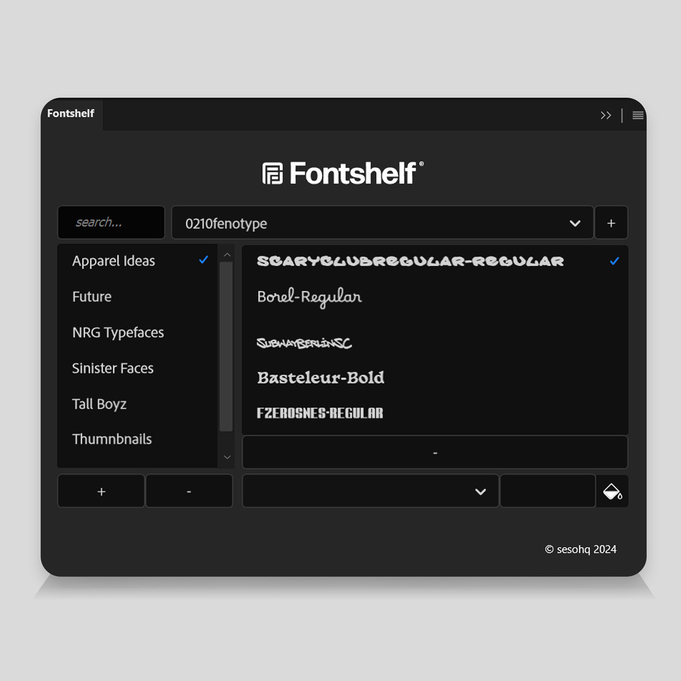 Fontshelf (v.Photoshop)